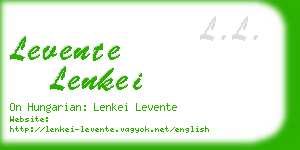 levente lenkei business card
